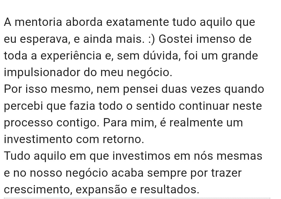 Testemunho de cliente
